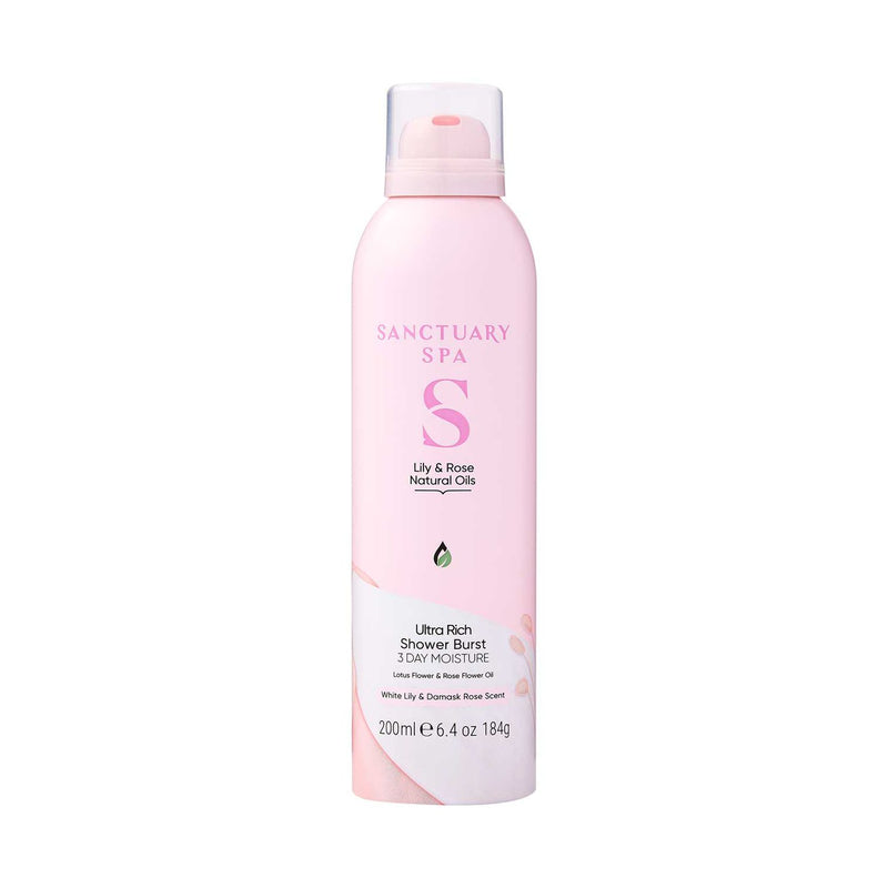 Sanctuary Spa Lily & Rose shower burst, imported from the UK