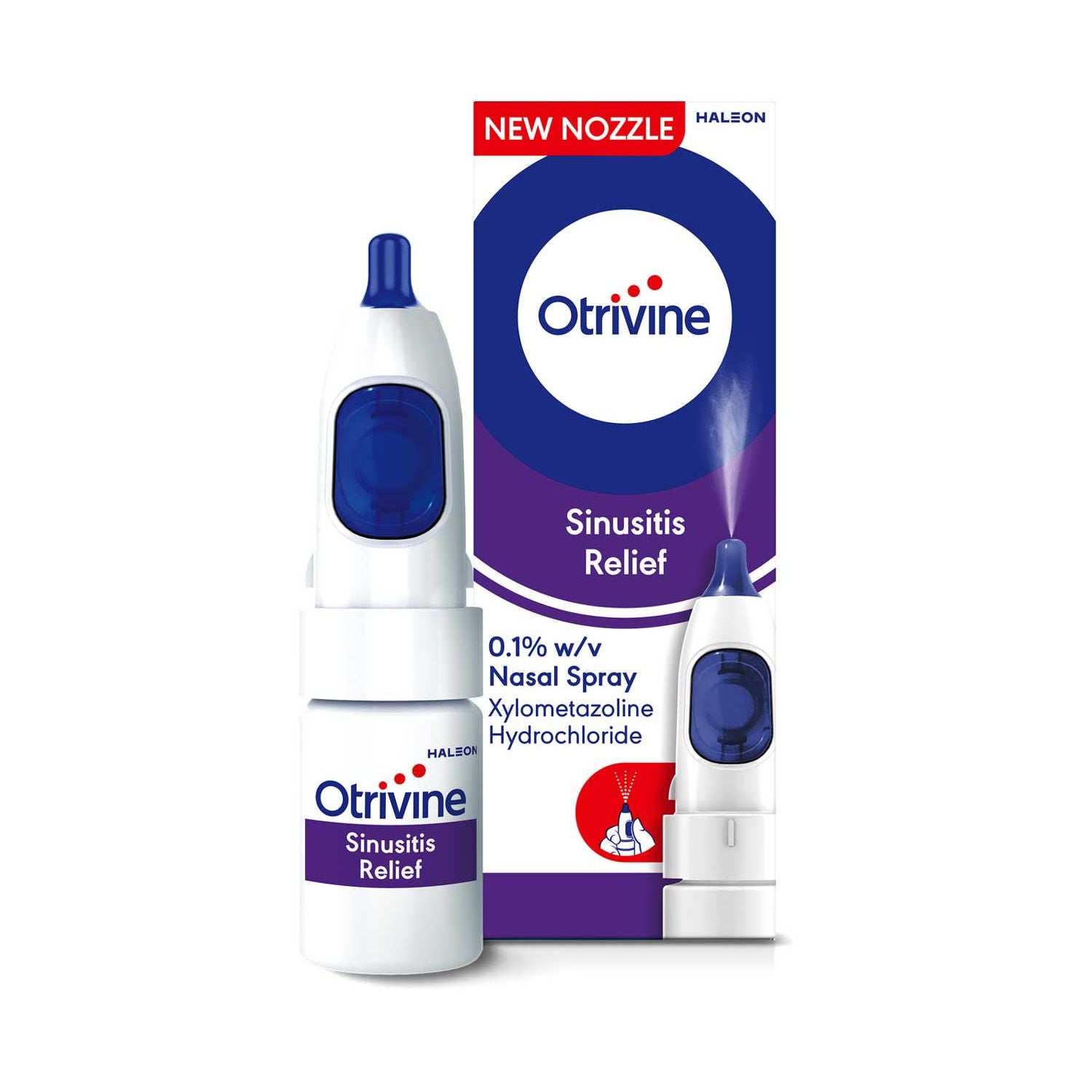 Otrivine Sinusitis Relief 0.1% w/v Nasal Spray 10ml