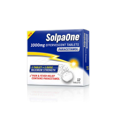 Boots SolpaOne 1000mg Effervescent Paracetamol Tablets - 12 Tablets- Buy online at McGrocer