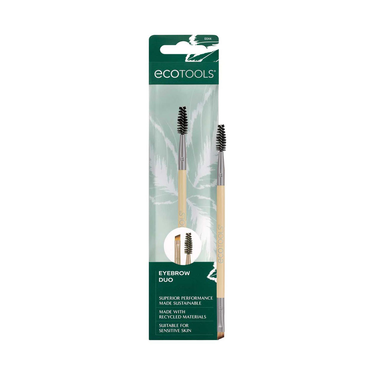 EcoTools Eye Brow Dual Brush with spoolie and angled brush - British product