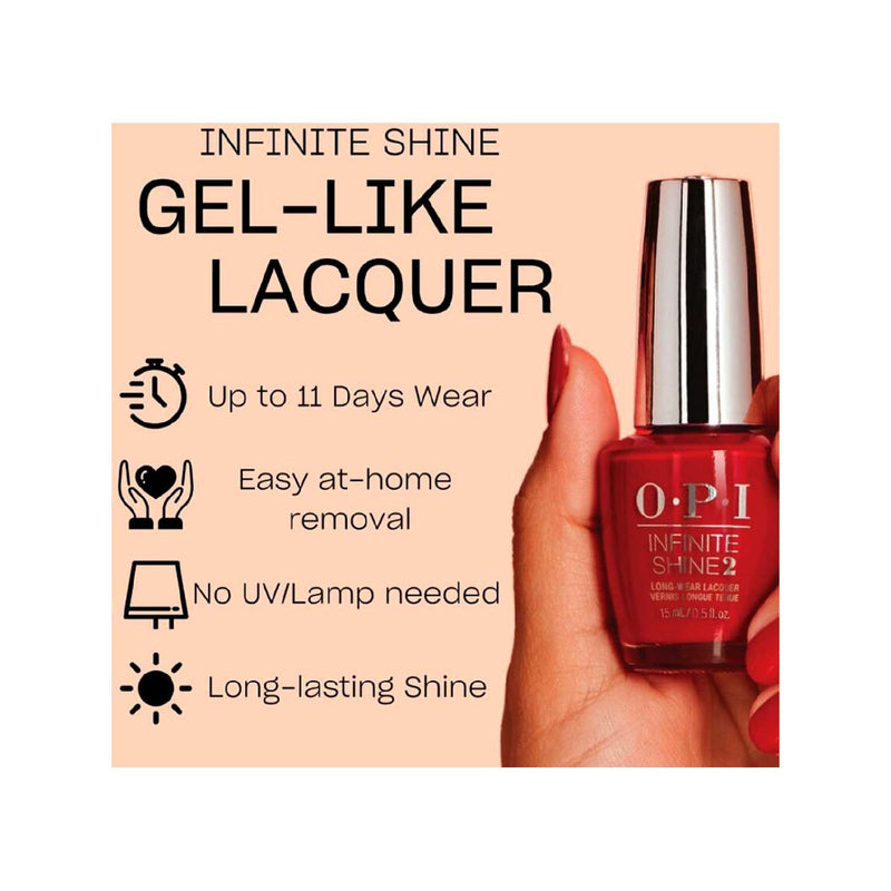 OPI Infinite Shine nail polish Megawatt Hot 15ml, imported from the UK