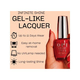 OPI Infinite Shine nail polish Megawatt Hot 15ml, imported from the UK