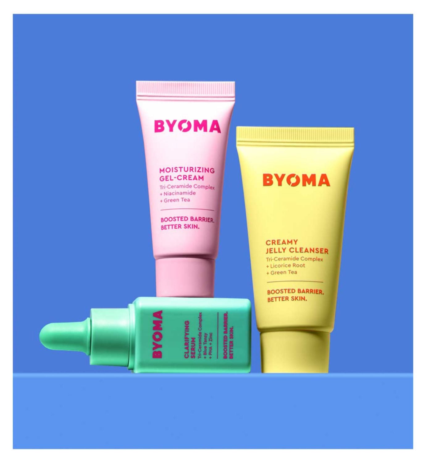 BYOMA Clarifying Starter Kit mini trio moisturising cleanser - British product