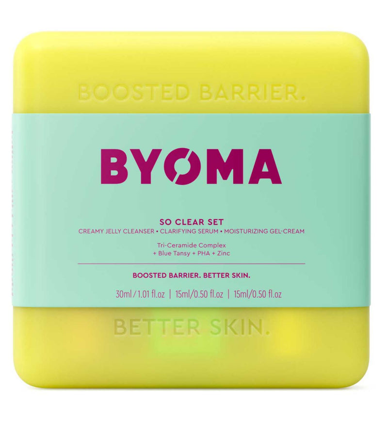 BYOMA Clarifying Starter Kit mini trio moisturising cleanser - British product