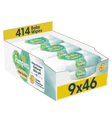 Plastic-Free Baby Wet Wipes 9 Packs 414 Count