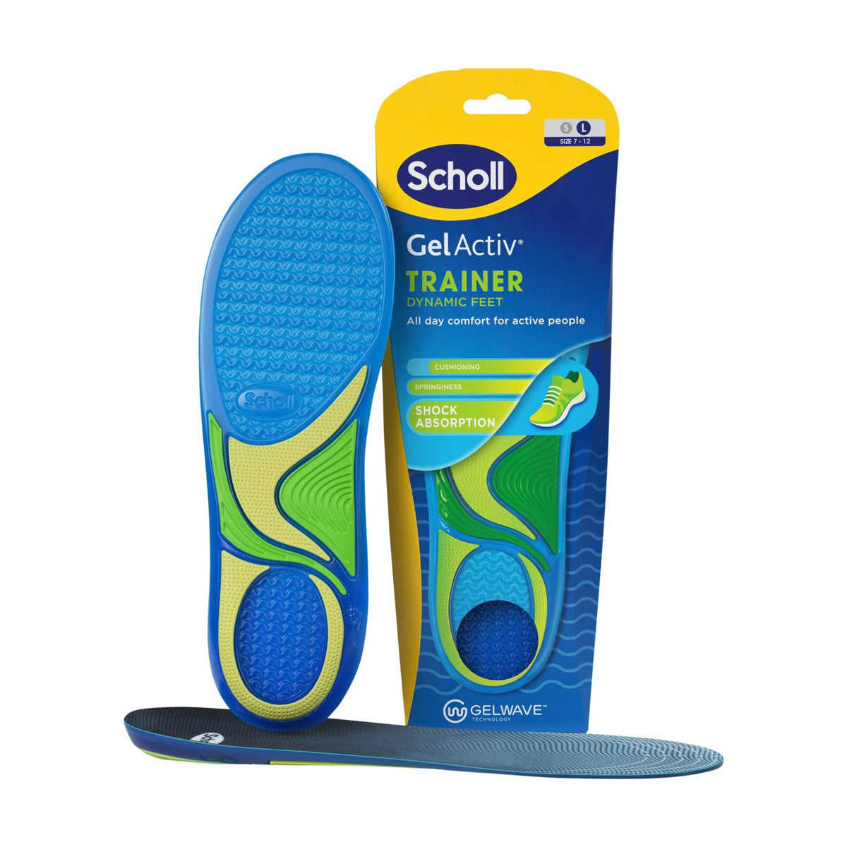 Scholl GelActiv Trainer Insoles Large - British product