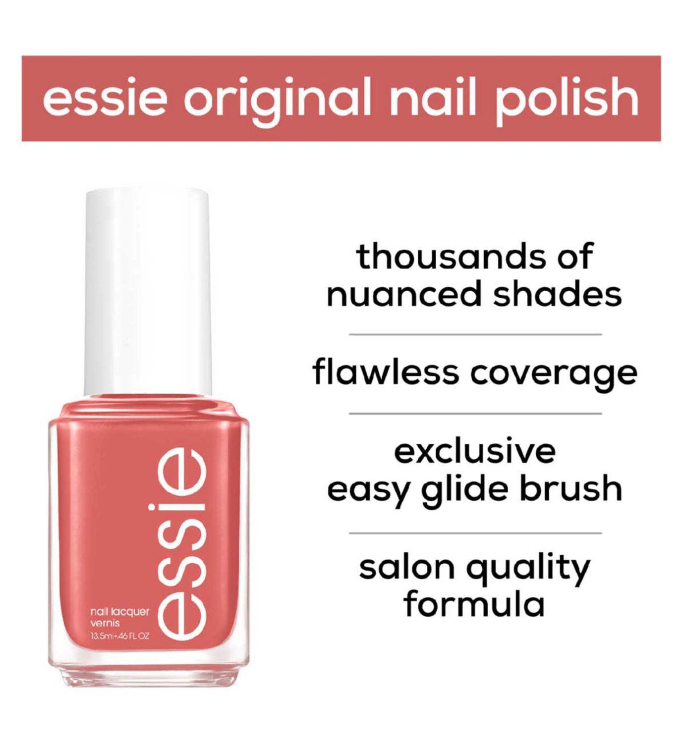 Essie nail varnish Never Basic 13.5ml - British product