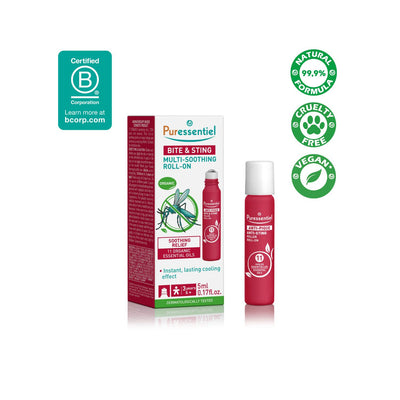 Boots Puressentiel Bite & Sting Soothing Roll-on Deet Free & Pocket Size 5ml- Buy online at McGrocer