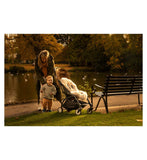 Naturally Sheepskins deluxe sheepskin pram liner in grey (British brand)