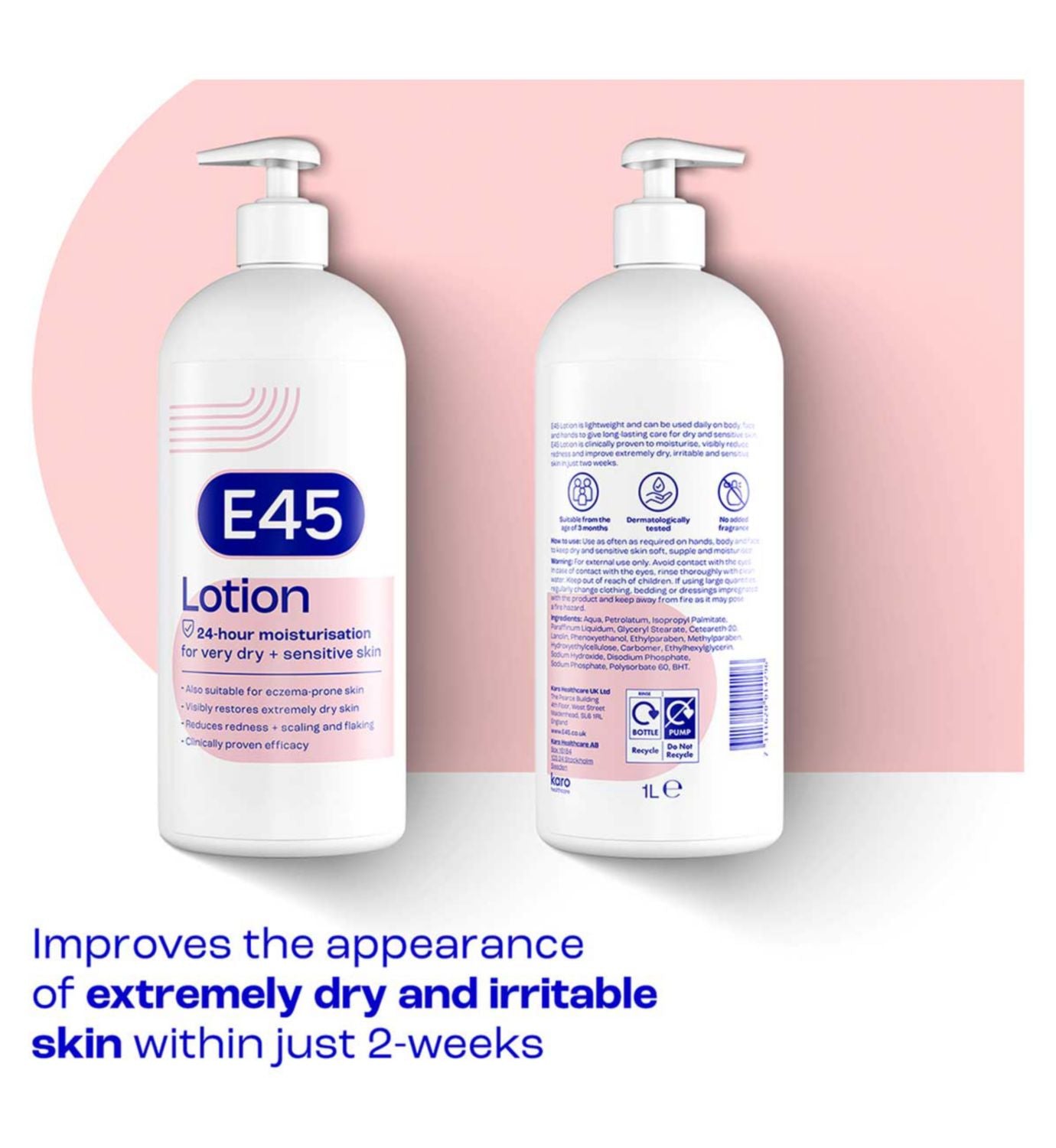 E45 moisturising lotion 1000ml - British product