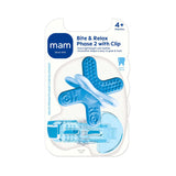 MAM Bite and Relax teether blue clip for 4+ months, UK version
