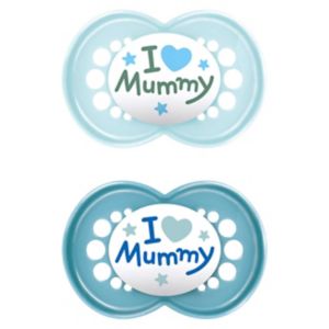 MAM Original Style Soother 16+ months Blue Mummy silicone teat, imported from the UK