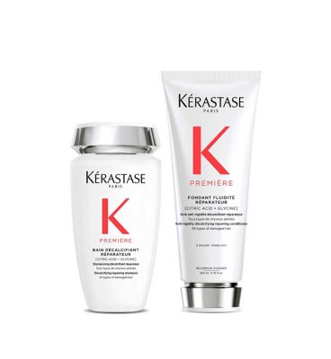 Kérastase Première Decalcifying Repairing Shampoo  Conditioner Duo for Damaged Hair with Pure Citric Acid and Glycine