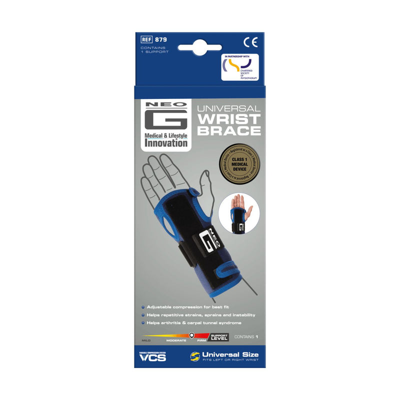 Neo G universal wrist brace one size, imported from the UK