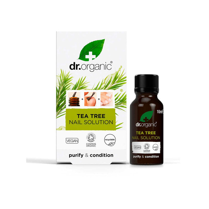 Dr Organic Tea Tree Nail Solution 10ml, imported from the UK