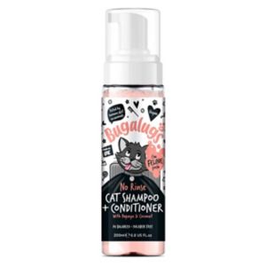 Bugalugs Cat No Rinse Shampoo Papaya Coconut 2 in 1 Conditioner 200ml