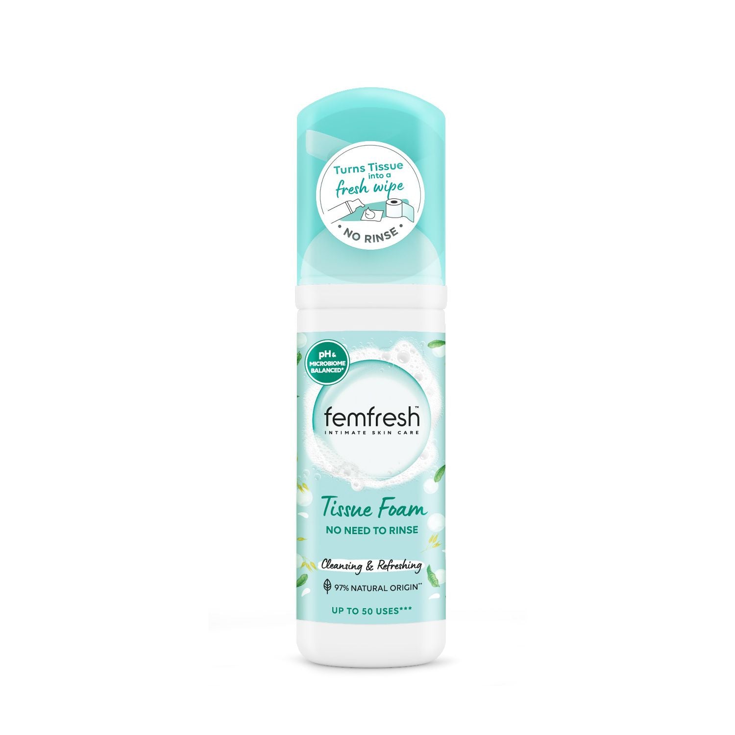 Femfresh daily tissue foam 50ml, imported from the UK