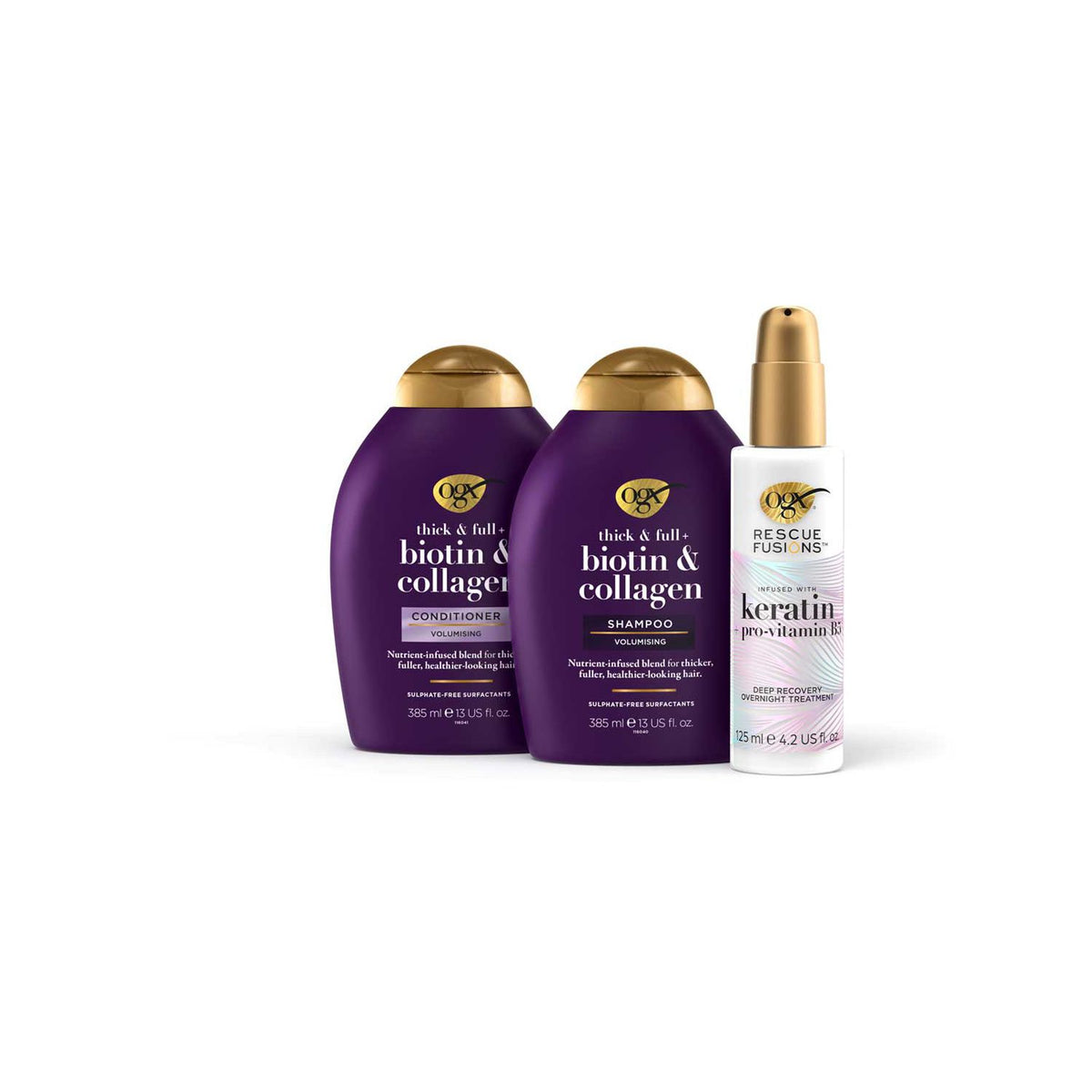 OGX Biotin Collagen bundle hair care (British brand)
