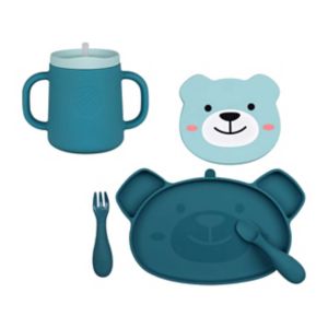 Tum Tum Entwöhnungsset mit Schnabelbecher Boris Bär Silikonfütterung
