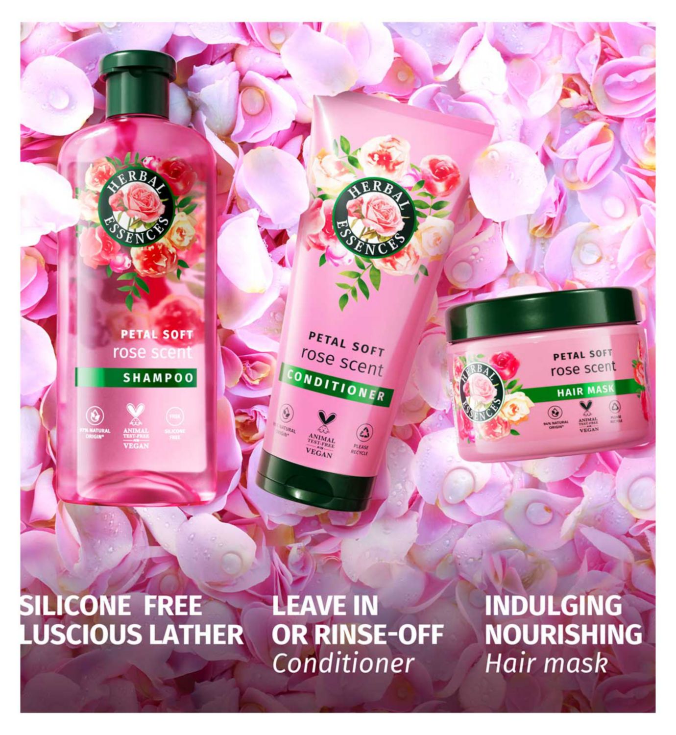 Herbal Essences rose hair care bundle - British product