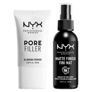 NYX Professional Makeup Matte Setting Spray and Pore Filler Primer Bundle