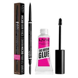 NYX eyebrow pencil and glue duo Ash Brown, imported from the UK