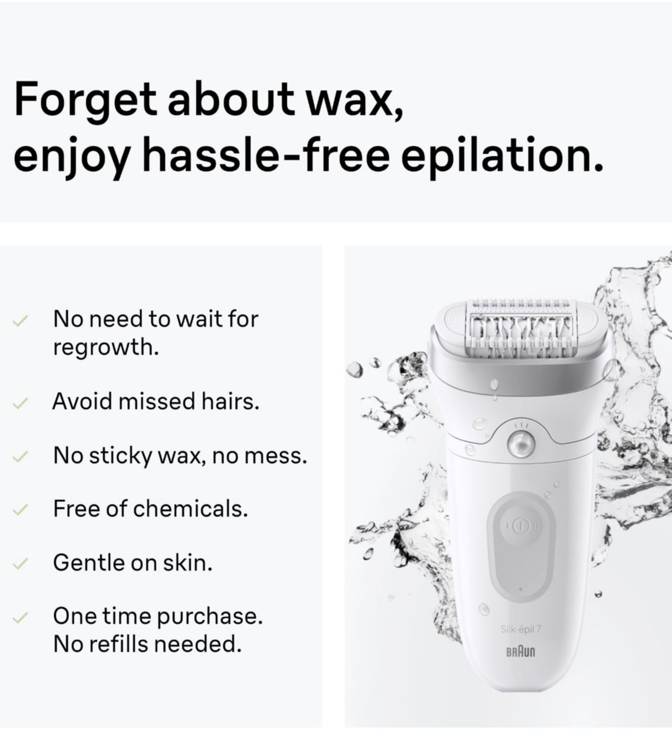 Braun Silk-épil 7 epilator for hair removal (British brand)