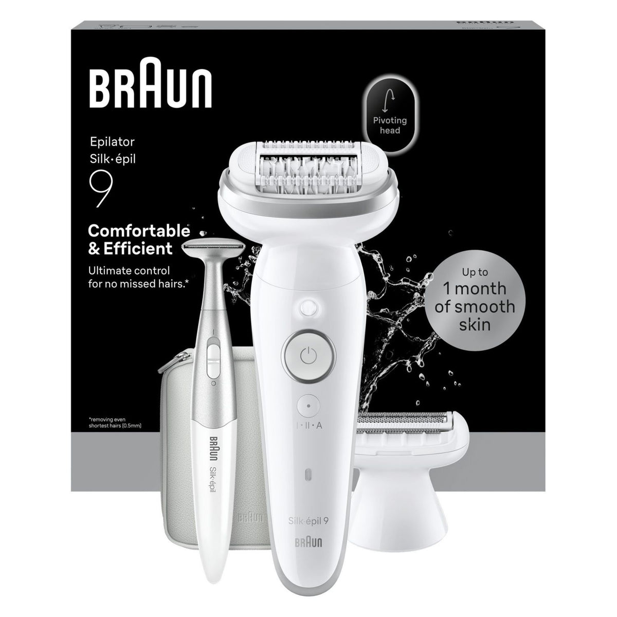 Braun Silk-épil 9 epilator for lasting hair removal, imported from the UK