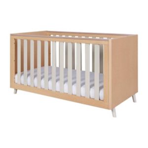 Meuble de chambre bébé Tutti Bambini Fika Lit évolutif Chêne Clair Sable Blanc