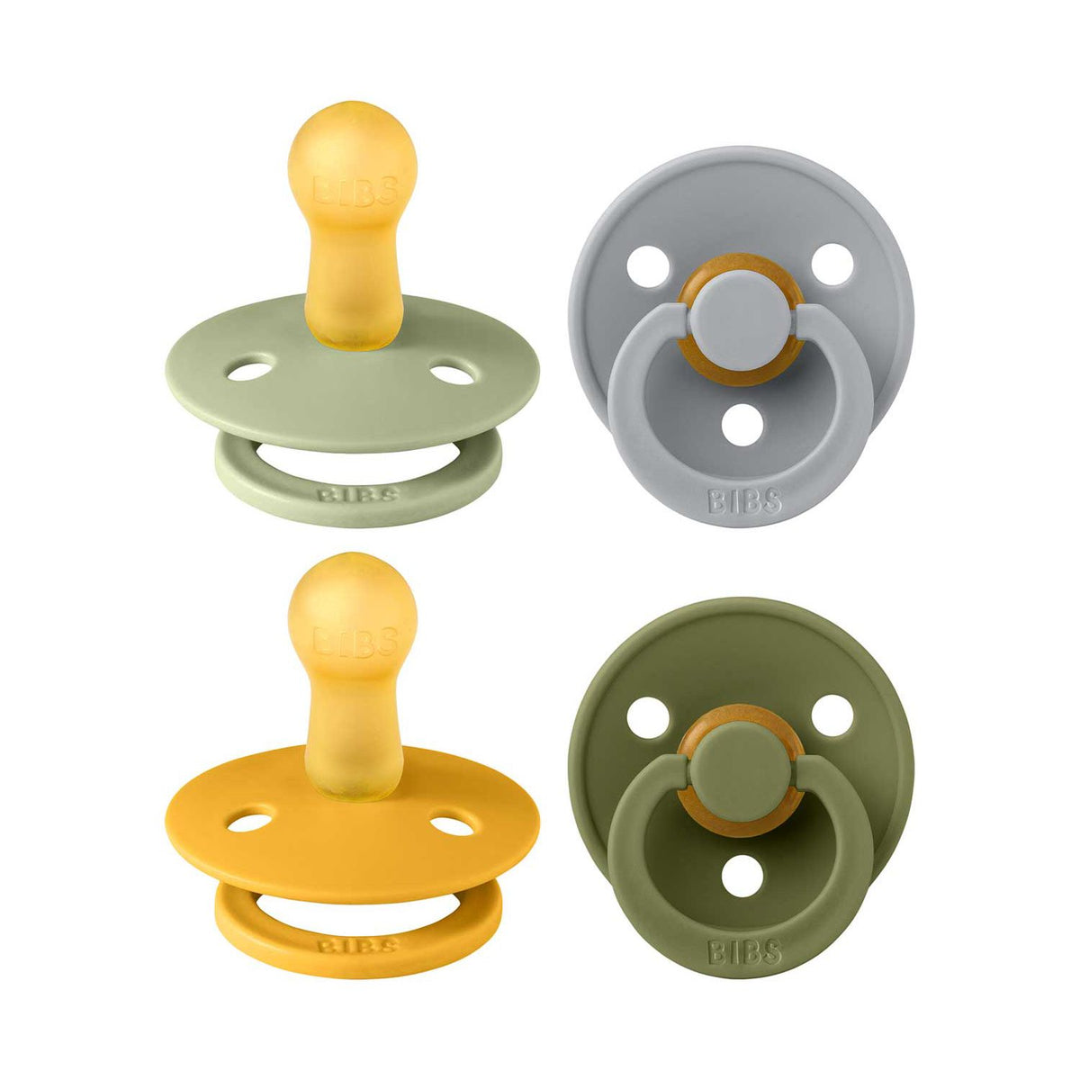 BIBS baby soothers 4-pack size 2 round nipple, UK version