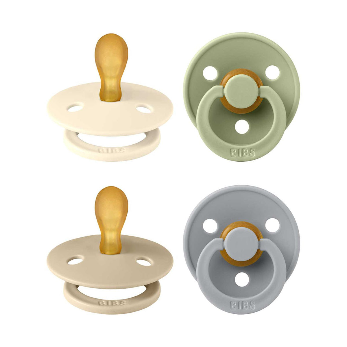 BIBS soothers 4 pack cloud mix size 1 (British brand)
