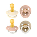 BIBS soothers blush glow mix size 2, imported from the UK