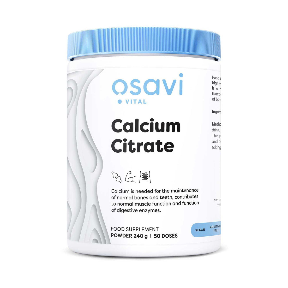 Osavi calcium citrate powder 240g, imported from the UK