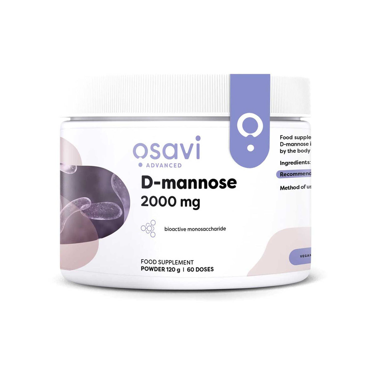 Osavi D-Mannose Powder 120g, imported from the UK