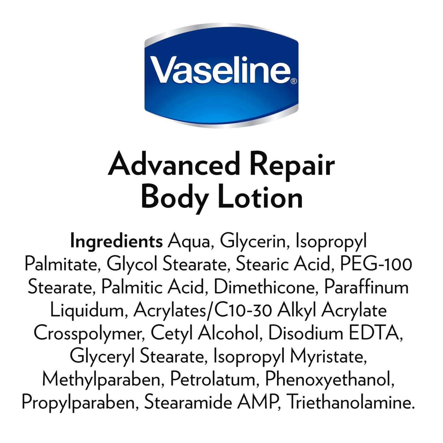 Vaseline Advanced Repair Body Lotion Unscented 200ml (British brand)
