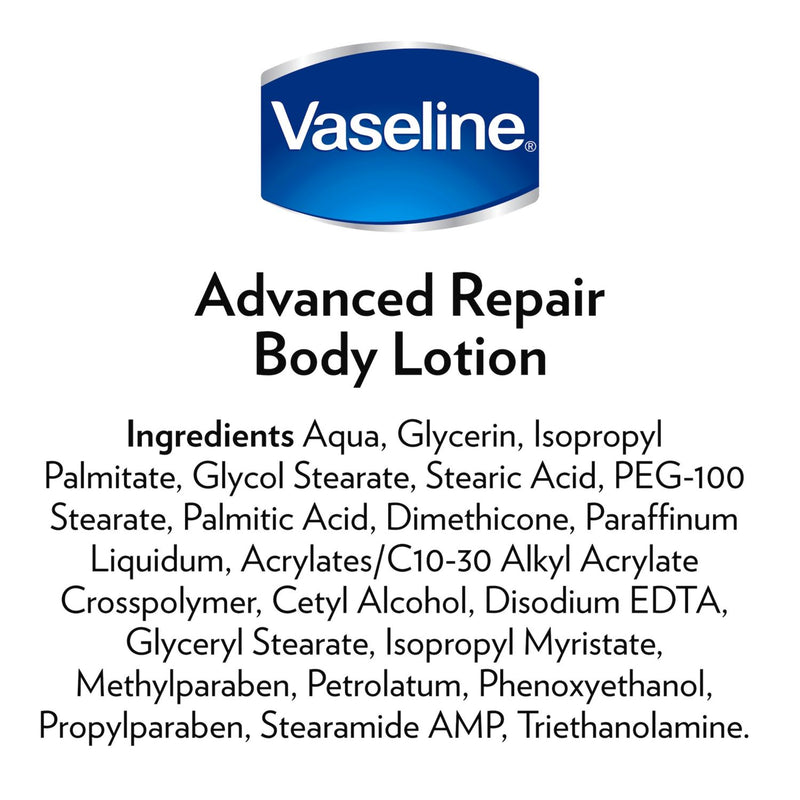 Vaseline Advanced Repair Body Lotion Unscented 200ml (British brand)