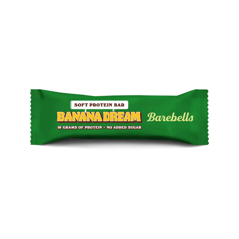 Barebells banana dream soft protein bar 55g, imported from the UK