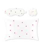 Silver Cloud satin gift set heart print - British product