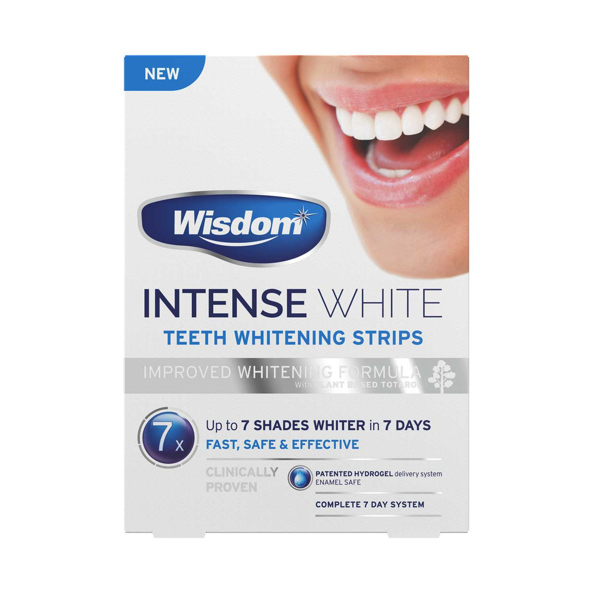 Wisdom Intense White teeth whitening strips Totarol 7 days, UK version