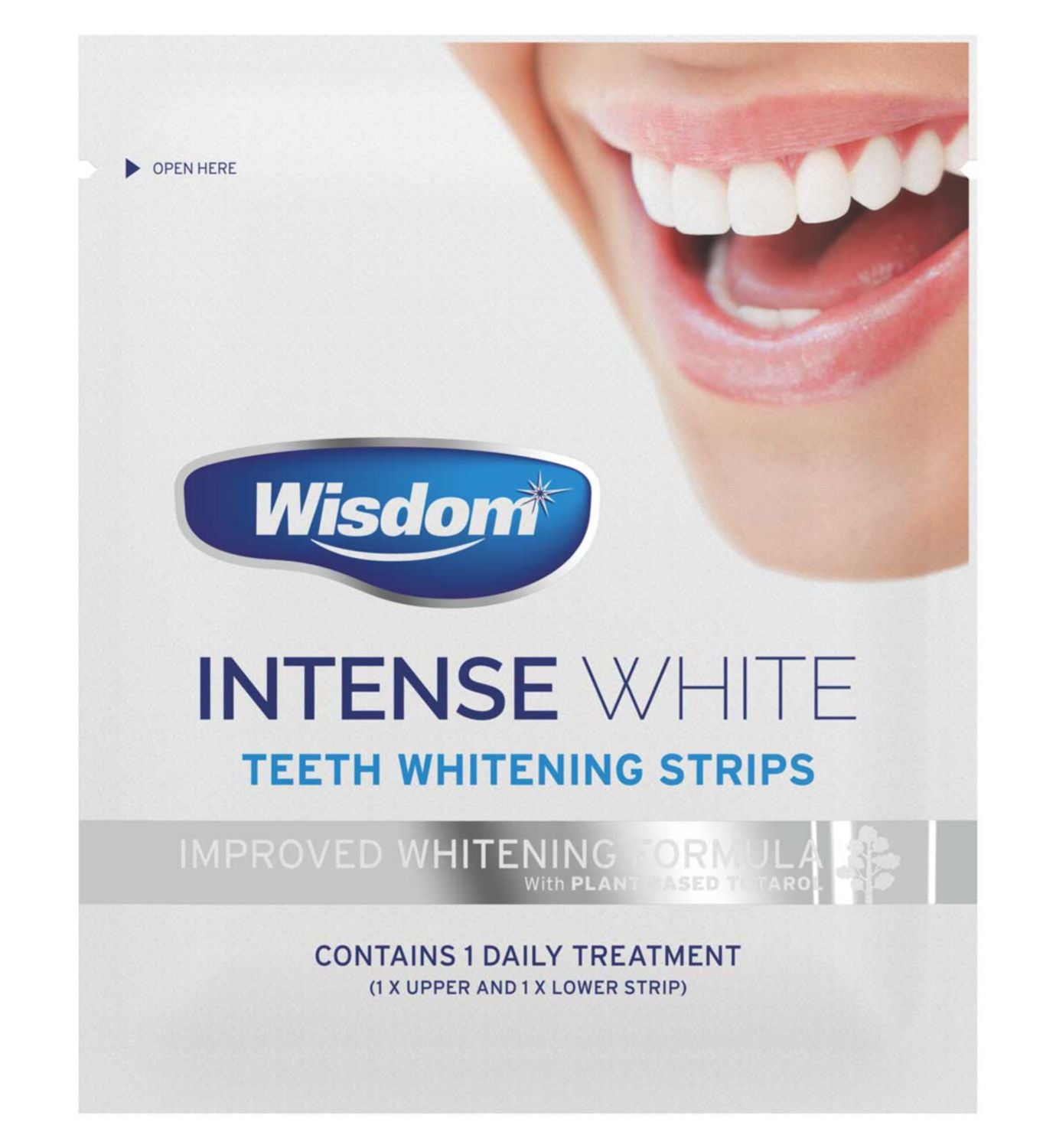 Wisdom Intense White teeth whitening strips Totarol 7 days, UK version