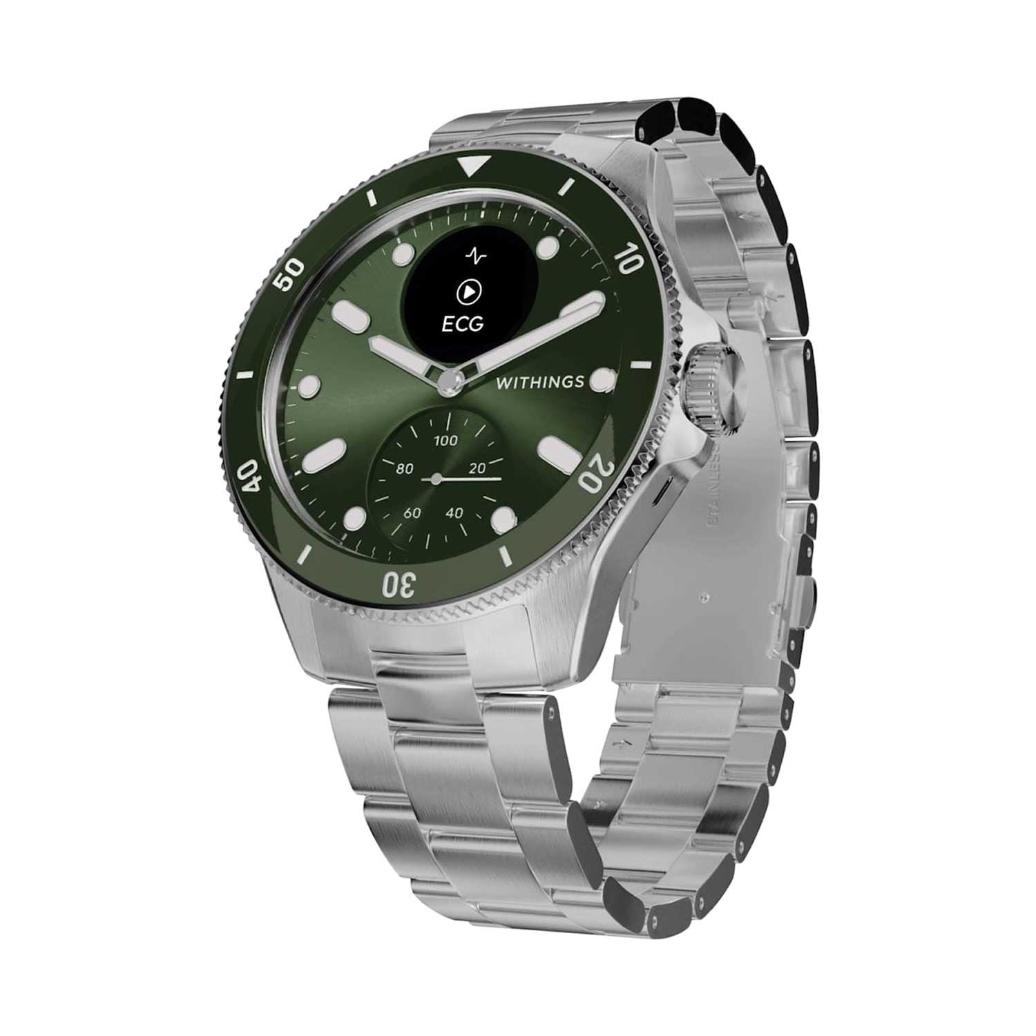 Withings Scanwatch Nova Green luxury smartwatch - British product