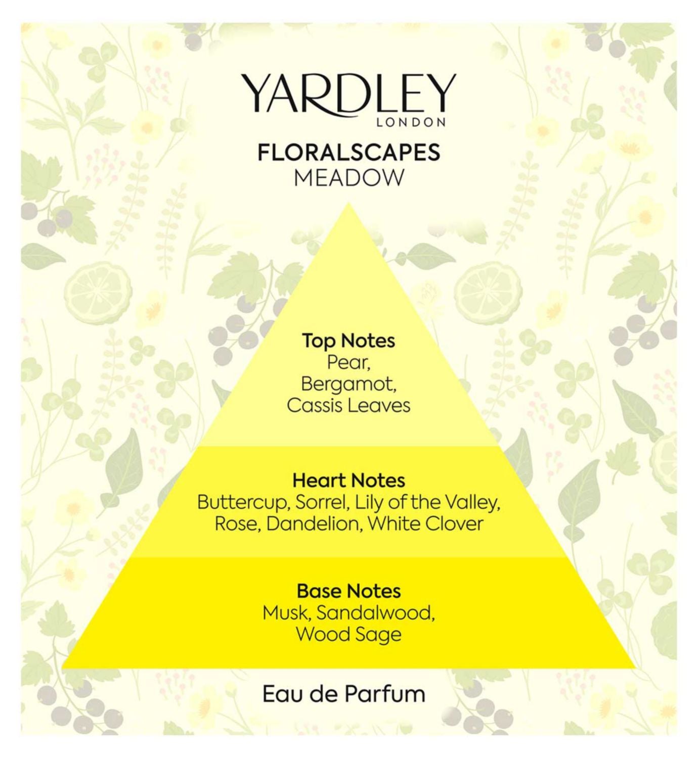Yardley Floralscapes Meadow Eau de Parfum 100ml, imported from the UK