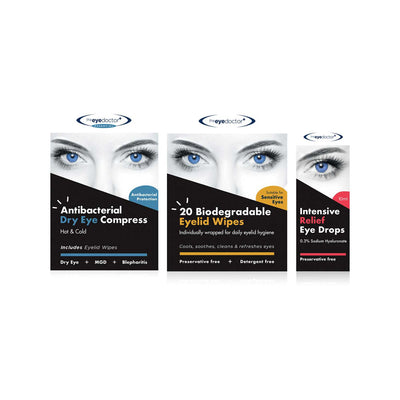 Boots The Eye Doctor Daily 3-Step Eyecare Regime Dry Eye Relief Kit- Buy online at McGrocer