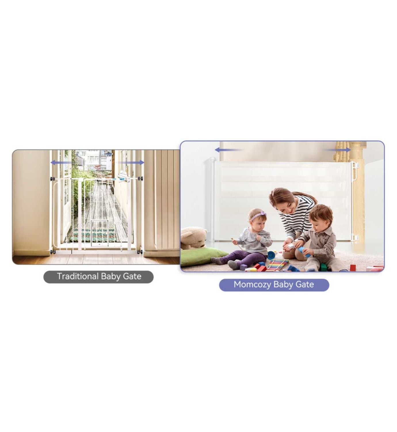 Momcozy baby gate retractable 55 inches, UK version