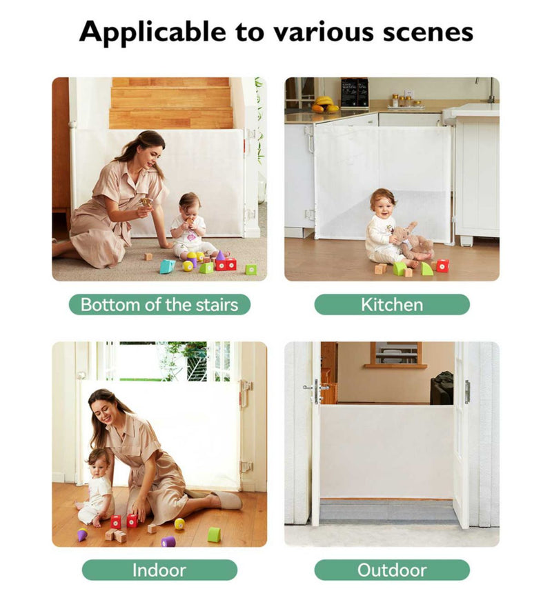 Momcozy retractable soft baby gate entry, UK version
