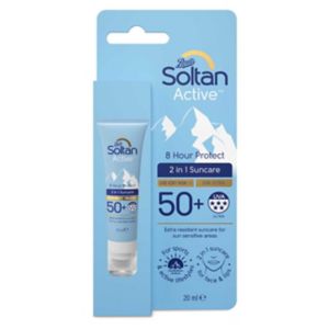 Soltan Active 8 Stunden Schutz Sonnencreme Lotion & Balsam LSF50+ 20ml