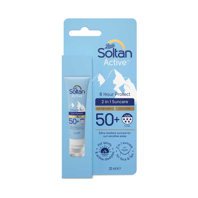 Soltan 2-in-1 suncare lotion balm SPF50+ 20ml (British brand)