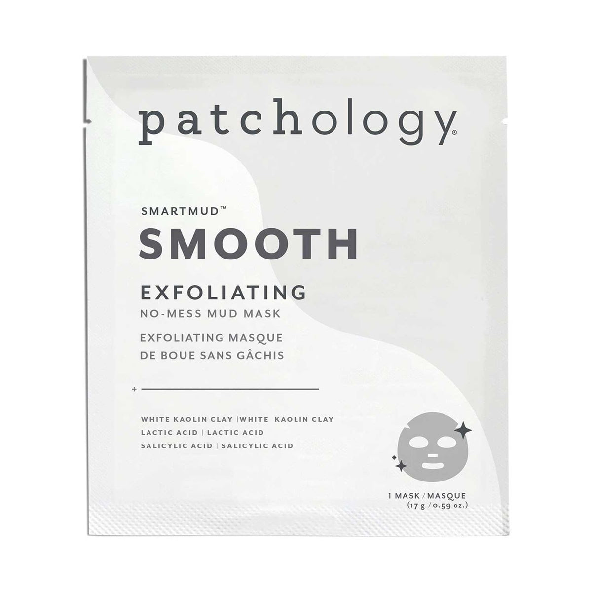 Patchology SmartMud Smooth Exfoliating Mud Mask Single, imported from the UK