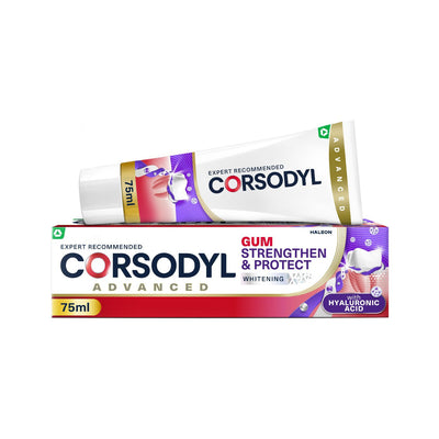 Boots Corsodyl Gum Strengthen Protect Whitening Toothpaste 75ml- Buy online at McGrocer