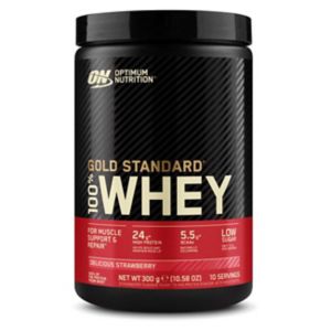 Boots Optimum Nutrition Gold Standard Whey Protein Erdbeer Sportprotein Pulver 300g - Online bei McGrocer kaufen